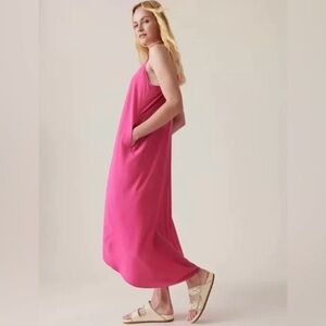 Athleta Pink Maxi Presidio Dress Medium Tall